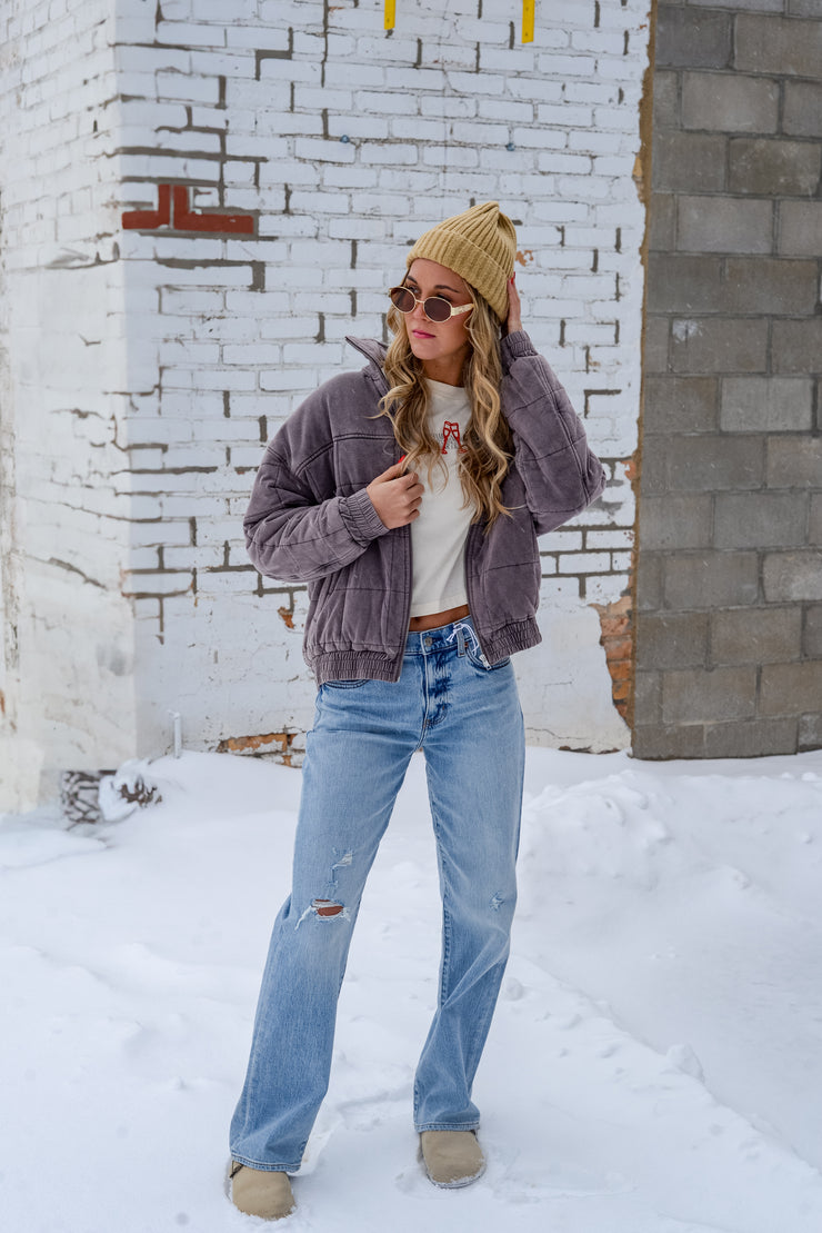 QUILTED BOMBER JACKET