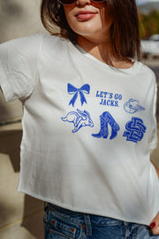 LET'S GO JACKS CROPPED TEE