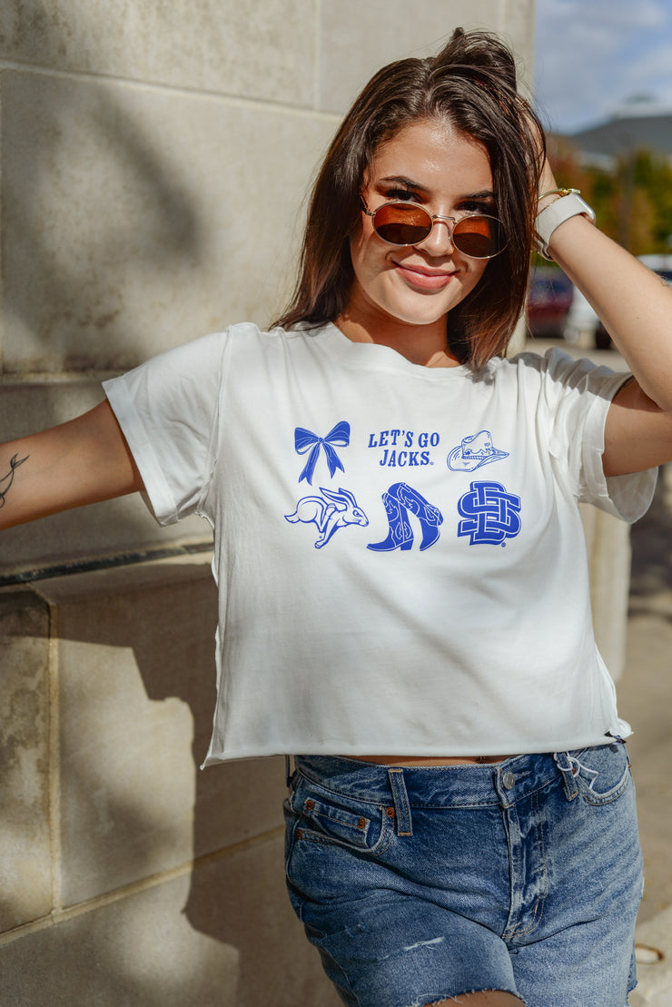 LET'S GO JACKS CROPPED TEE