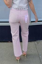 BLUSH MID RISE BOWED LEG