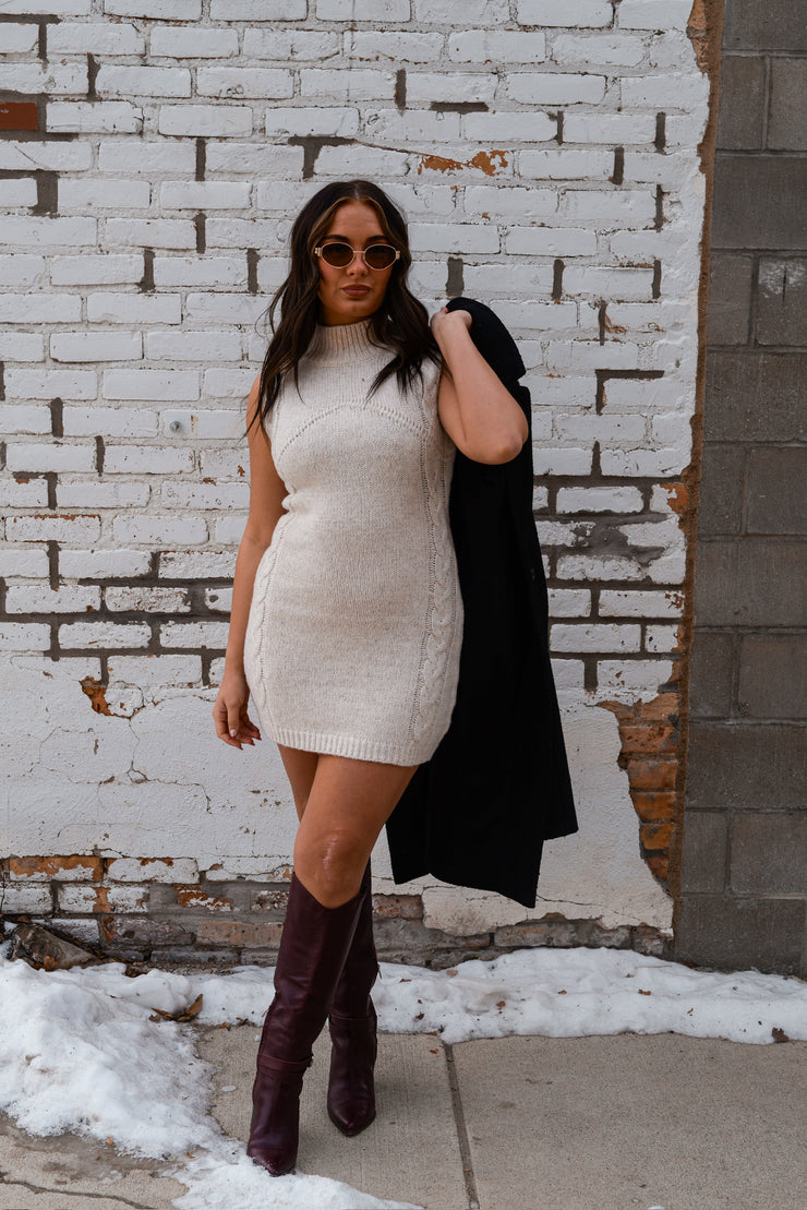 COFFEE DATE SWEATER DRESS