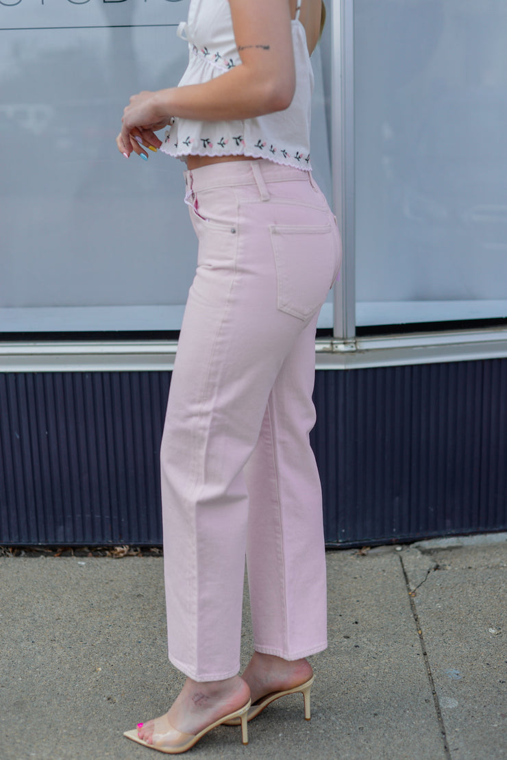 BLUSH MID RISE BOWED LEG