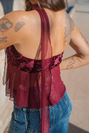 VELVET DREAMS SCARF TOP