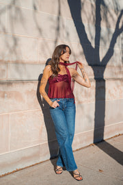 VELVET DREAMS SCARF TOP