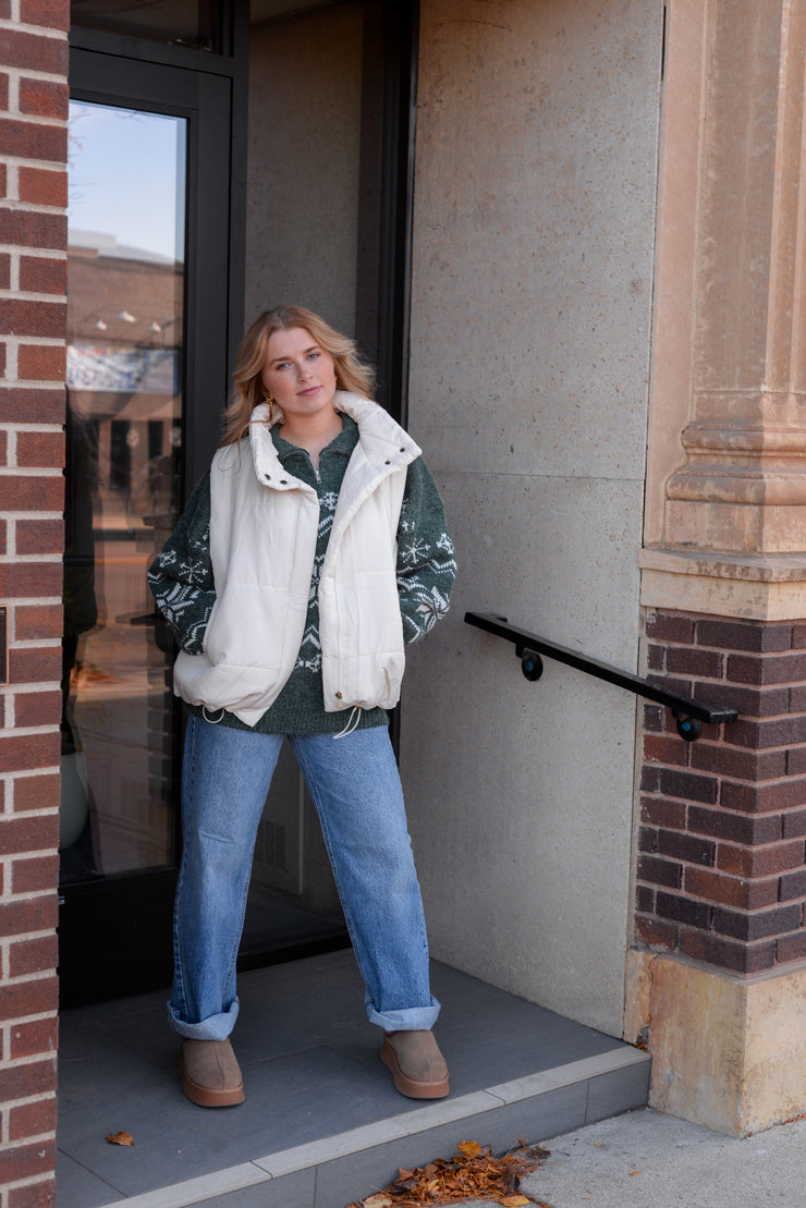 IVORY PUFFER VEST