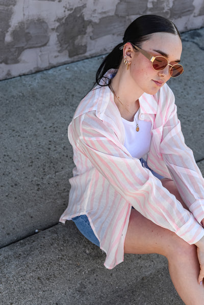 POOL DAY BUTTON DOWN
