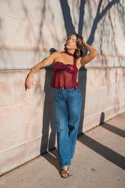 VELVET DREAMS SCARF TOP