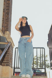 EXTRA BAGGY MID RISE