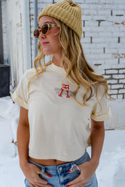 CHAMPAGNE WISHES CROP TEE