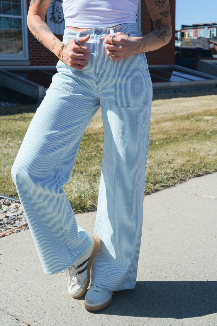 BLUEBELL STRIPE WIDE LEG