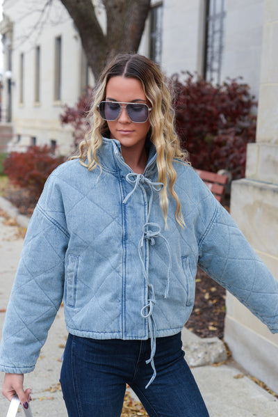 QUILTED DENIM JACKET