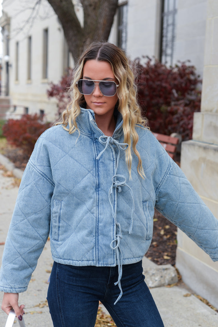 QUILTED DENIM JACKET