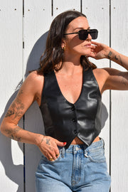 CARRIE LEATHER VEST