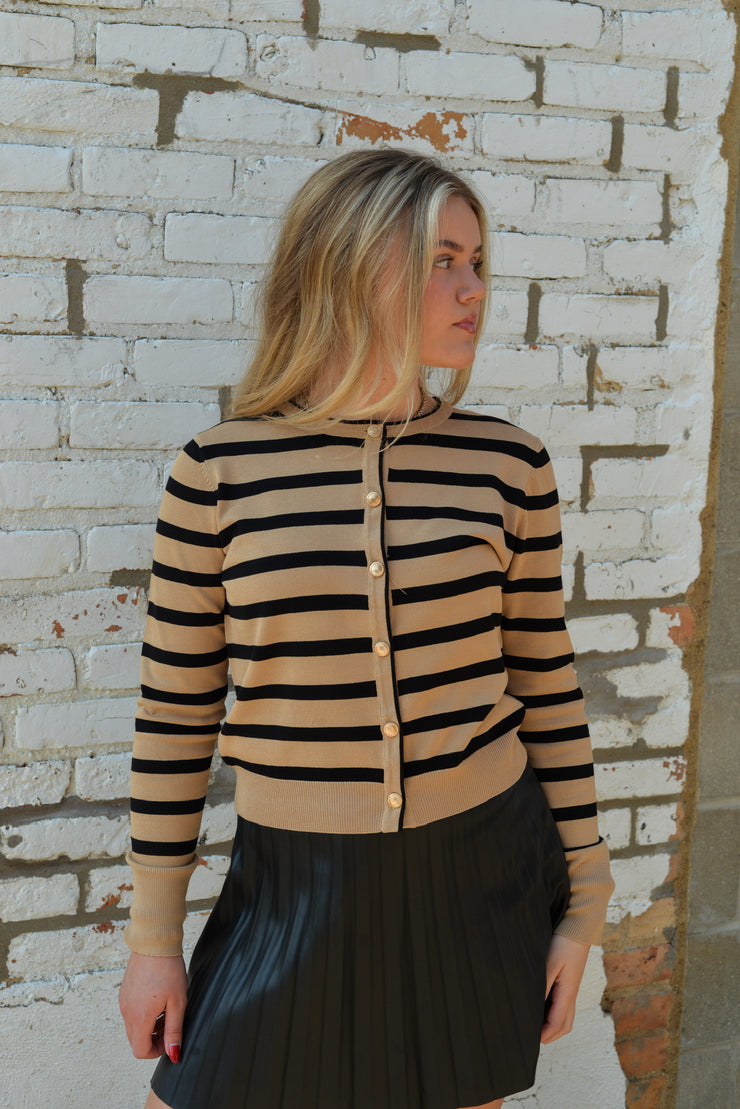 CLASSIC STRIPED CARDIGAN