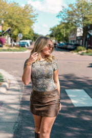 LEATHER MOMENT MINI SKIRT