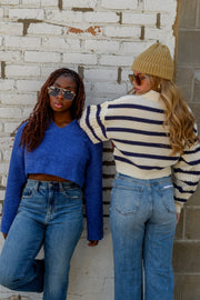 TOO BLUE CROPPED SWEATER