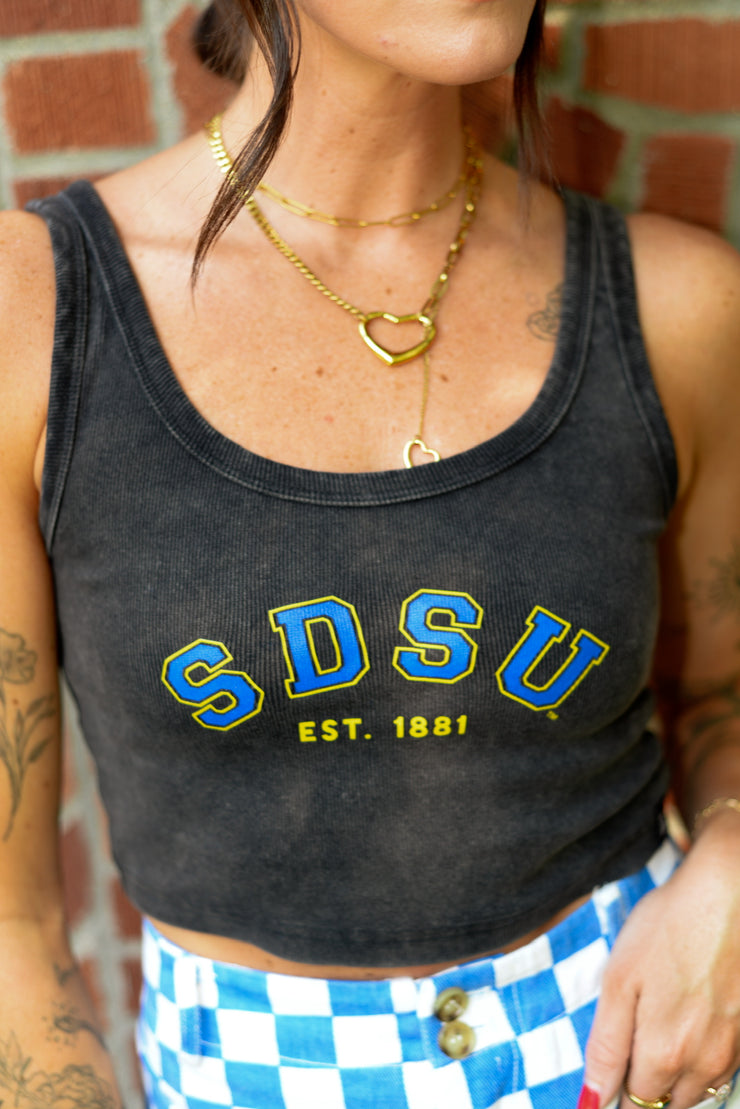 SDSU FITZ CROPPED TANK