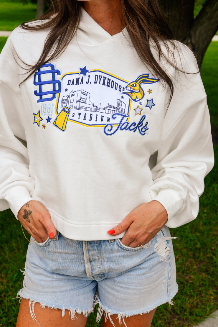 PATCHWORK CROP HOODIE