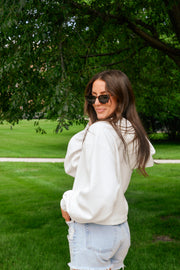 PATCHWORK CROP HOODIE