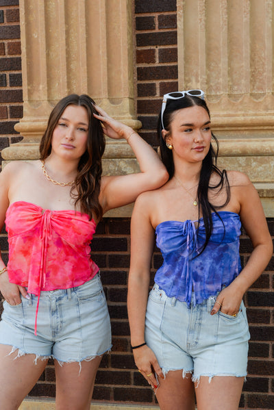 FLORAL CRUSH TUBE TOP