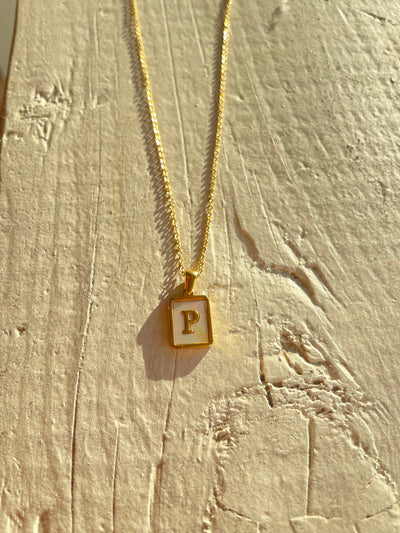 Opal Initial Necklace